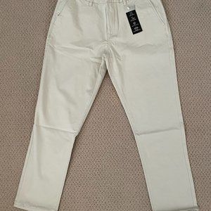 Men's TAYLRD TECH CHINO PANTS - Khaki Pelican Color - Size 34/28